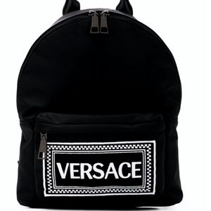 Small Versace Black Logo Backpack